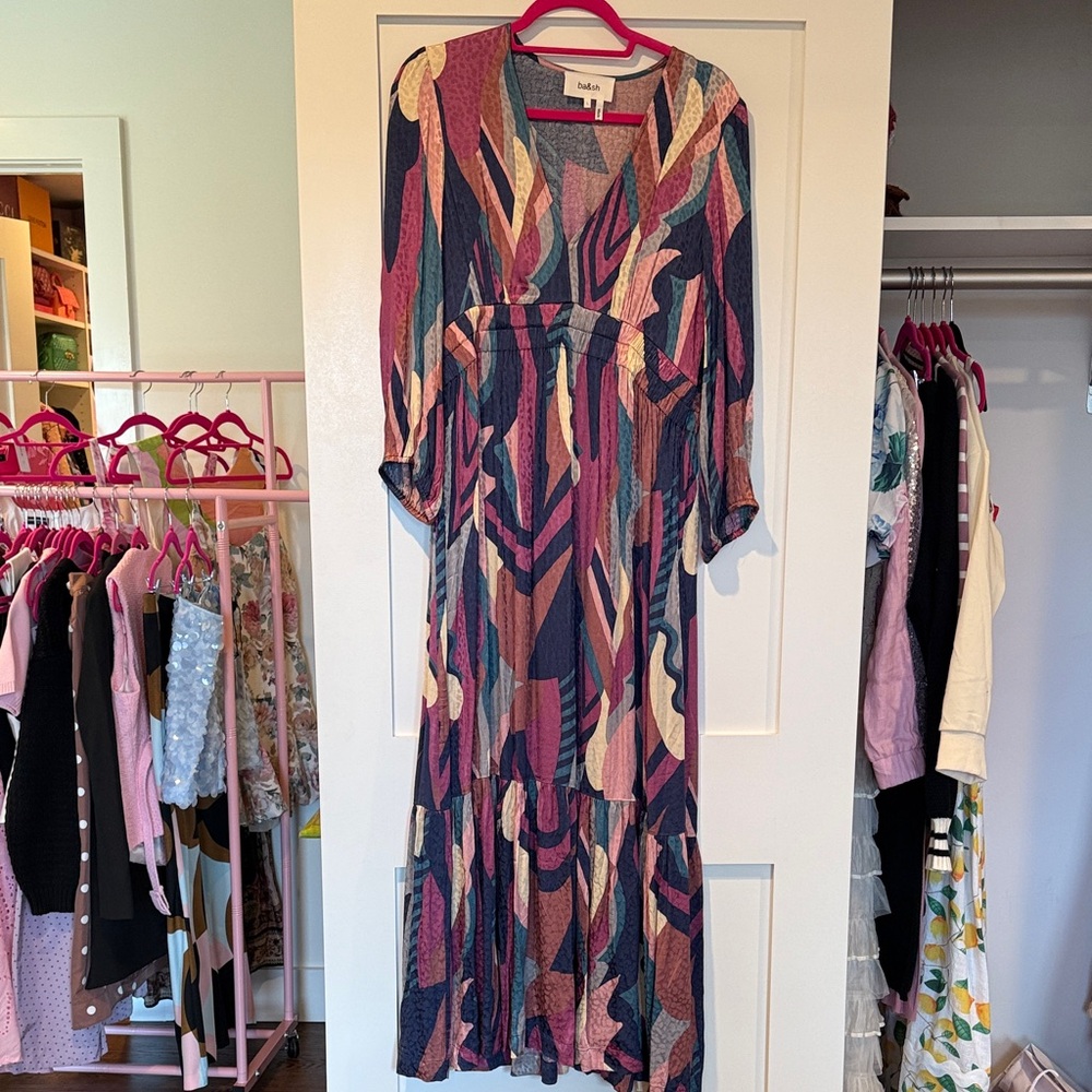 Ba&Sh Multicolor Abstract Maxi Dress